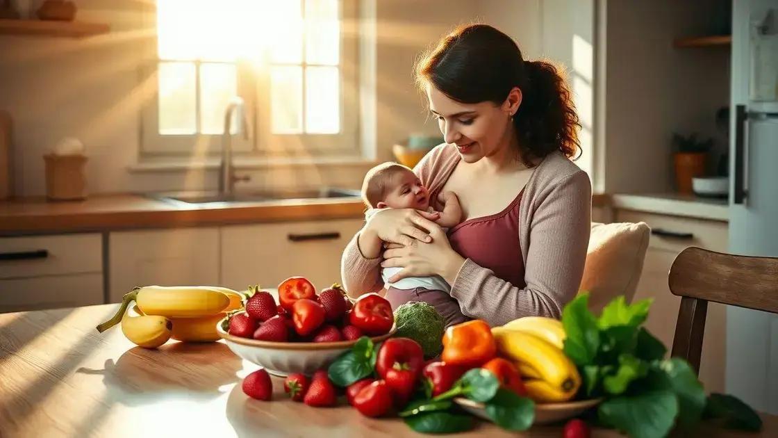 Alimentação durante amamentação: o que comer para nutrir você e seu bebê