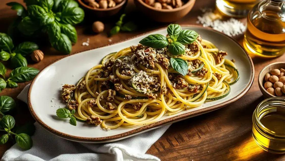 Espaguete de abobrinha com pesto de castanha: refrescante, leve e saudável