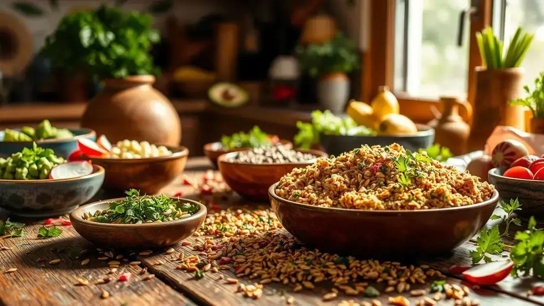 Farofa fitness de sementes e linhaça: opção crocante, leve e cheia de fibras para o seu prato