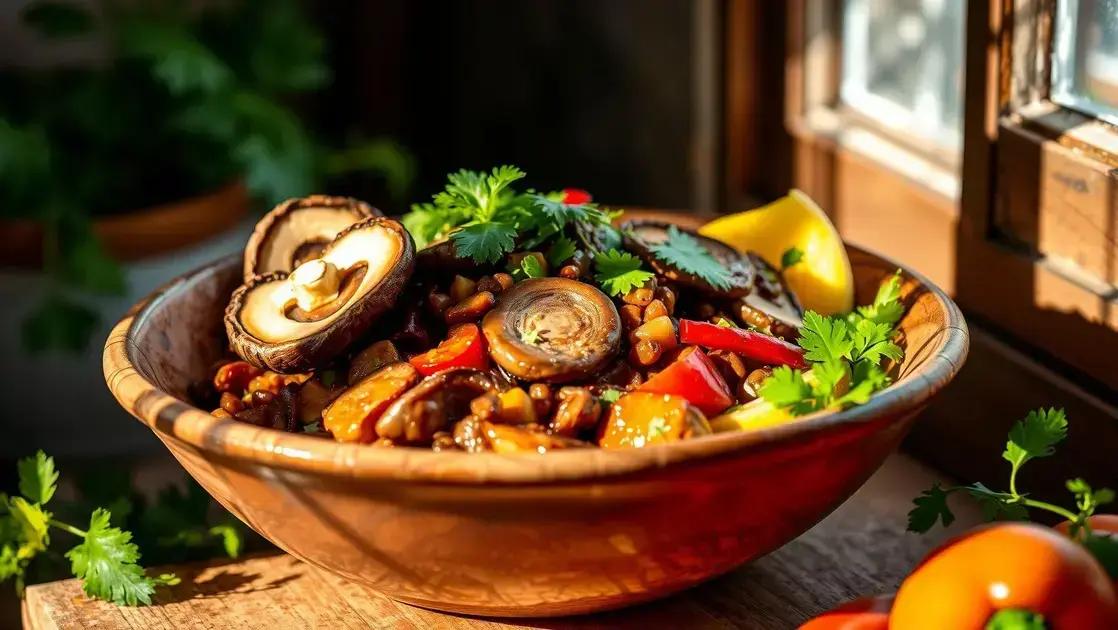 Feijoada fitness de cogumelos e jaca verde: sabor e leveza na sua mesa