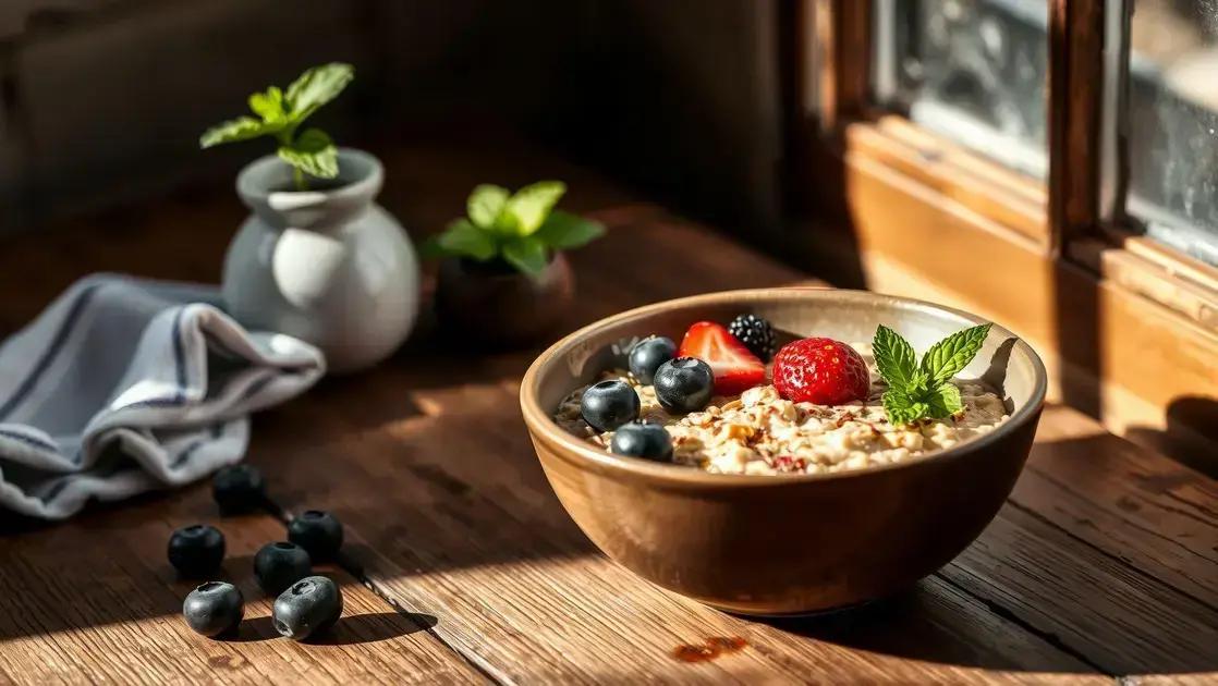 Mingau proteico de aveia e whey: café da manhã nutritivo e fácil para o seu dia
