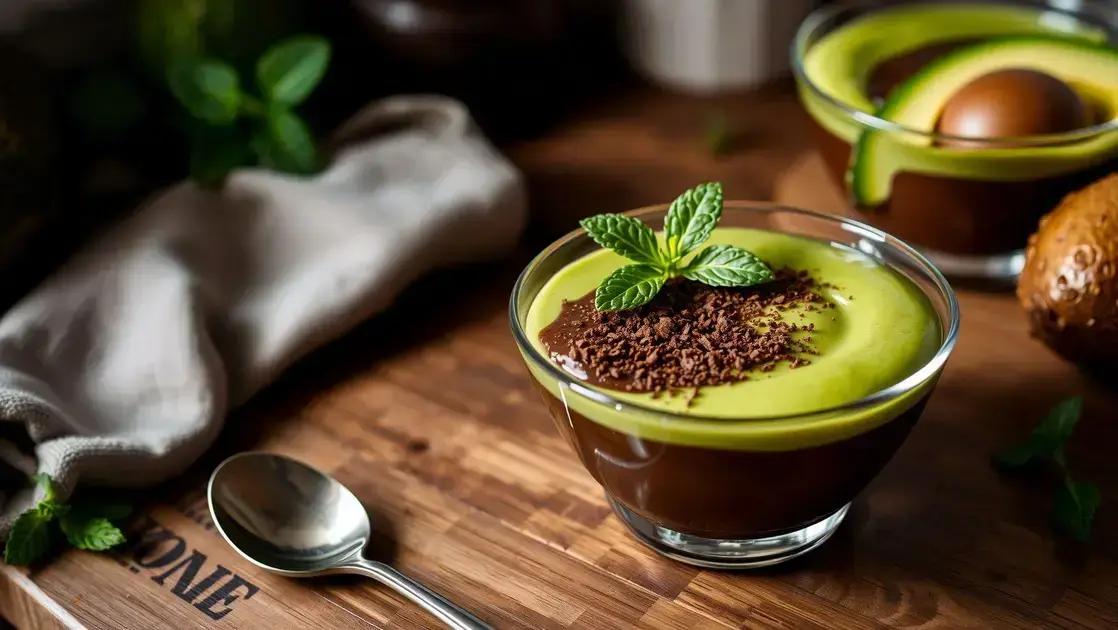 Mousse de abacate com cacau: sobremesa fácil, cremosa e saudável para o seu dia