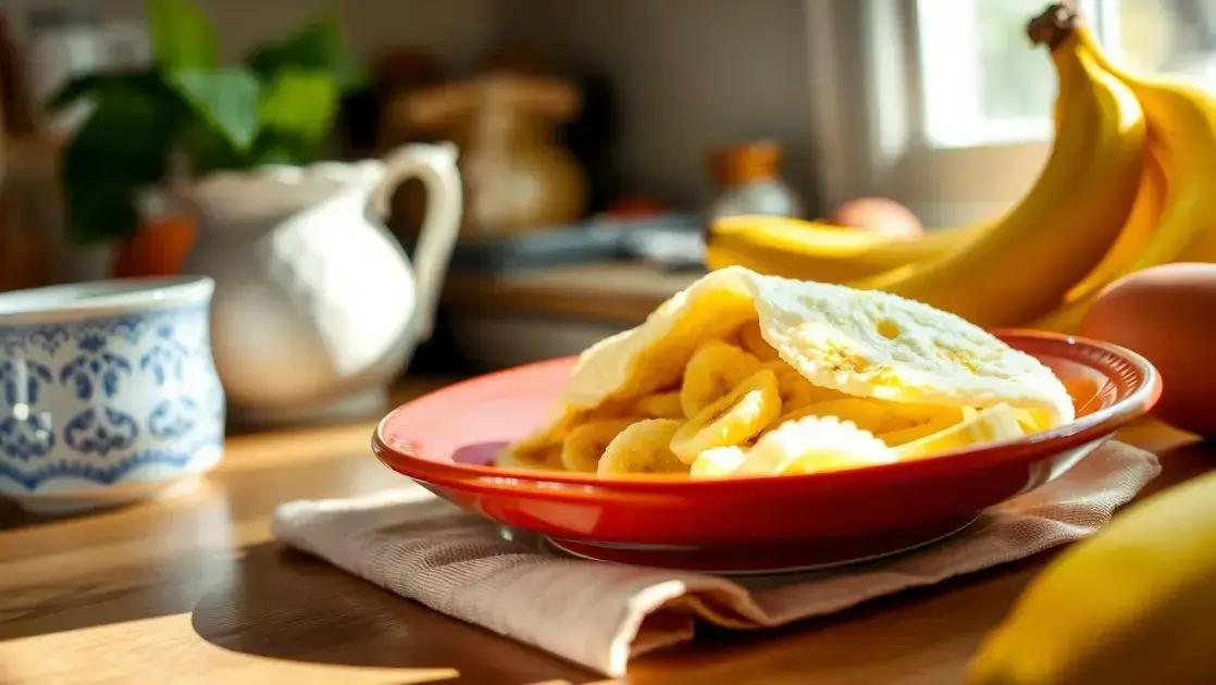 Omelete de clara com banana amassada: opção leve, proteica e deliciosa no café da manhã