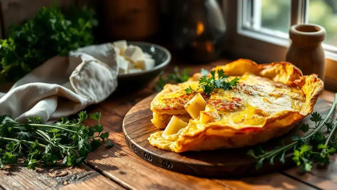 Omelete de forno com batata baroa e cottage: receita fit, macia e fácil para o seu dia