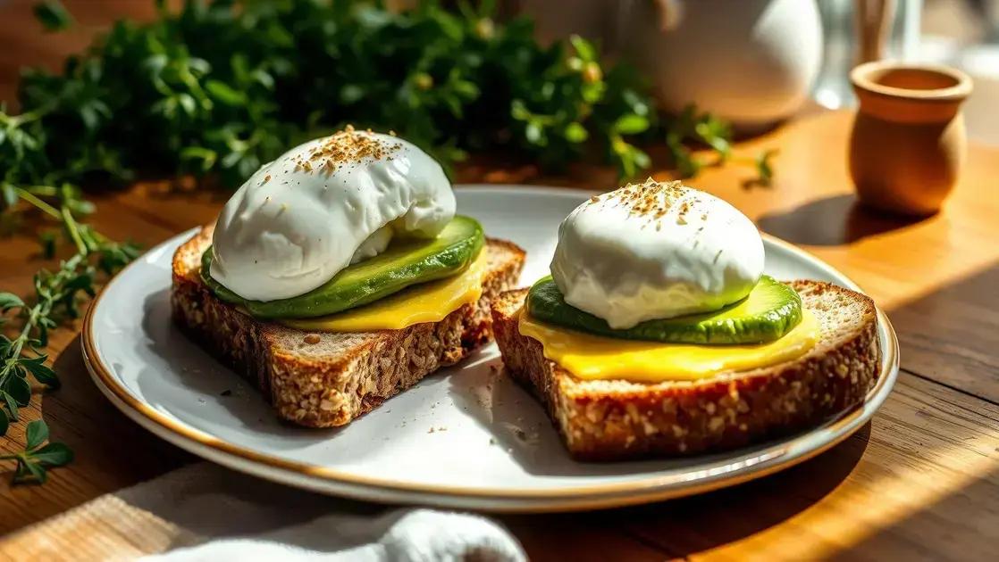 Ovos pochê com abacate e pão integral: café da manhã leve e saboroso em minutos