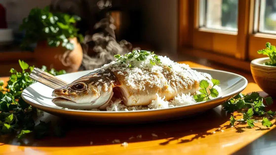 Peixe no vapor com coco ralado: leveza, sabor e praticidade em poucos minutos