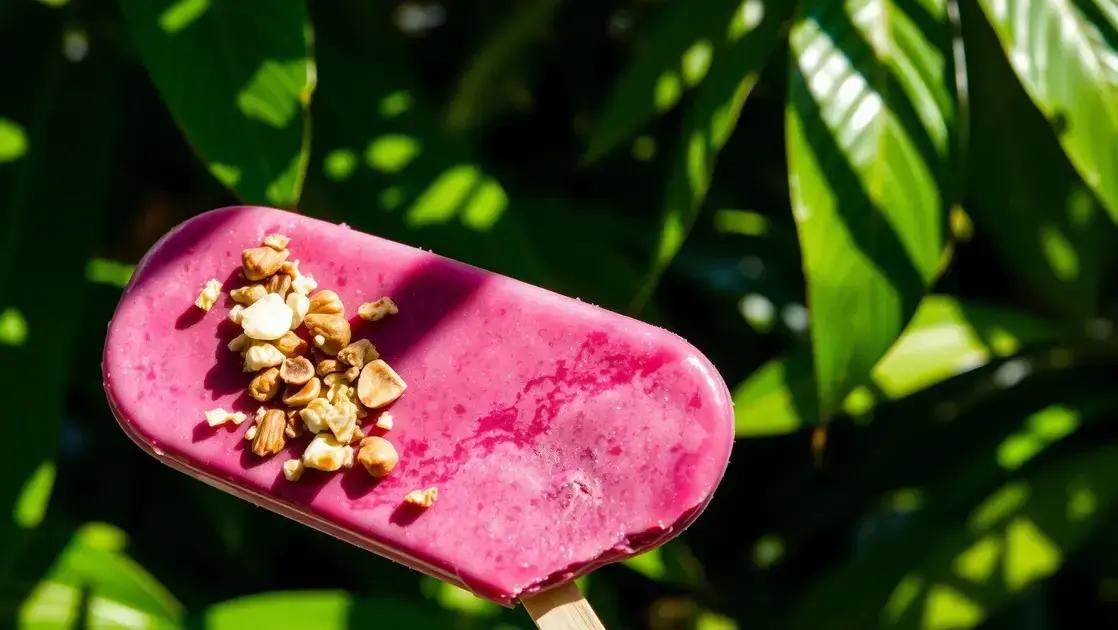Picolé de açaí com whey e castanhas: refresque-se com proteína e sabor sem culpa