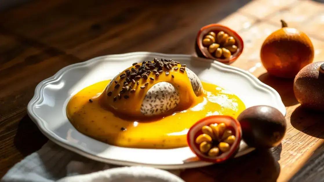 Pudim de chia com calda de maracujá: sobremesa saudável, leve e cheia de sabor