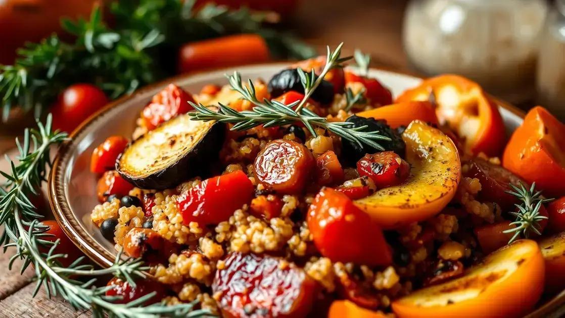 Ratatouille assado com quinoa e ervas finas: leveza, cor e sabor para seu dia