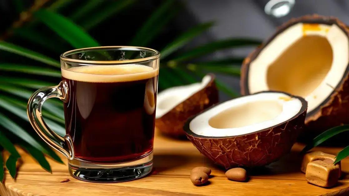 Shot de café com óleo de coco e cacau: energia saudável para o seu dia
