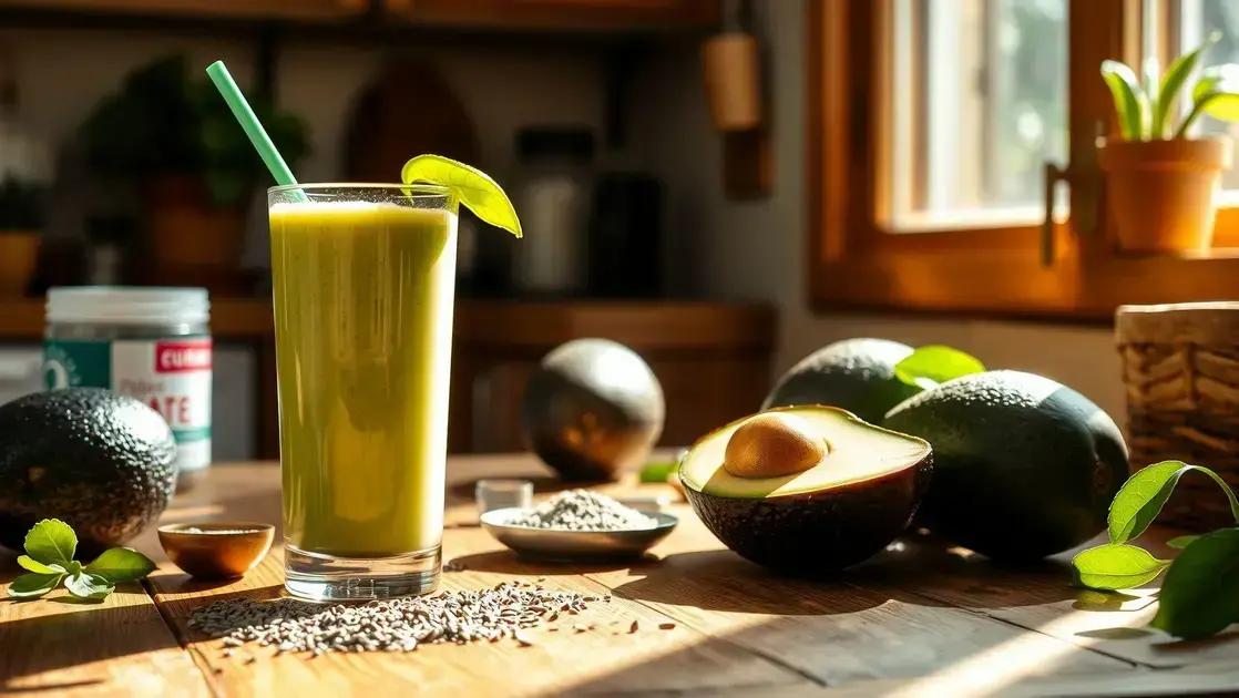 Smoothie de abacate com proteína vegetal: café da manhã saudável e prático em minutos