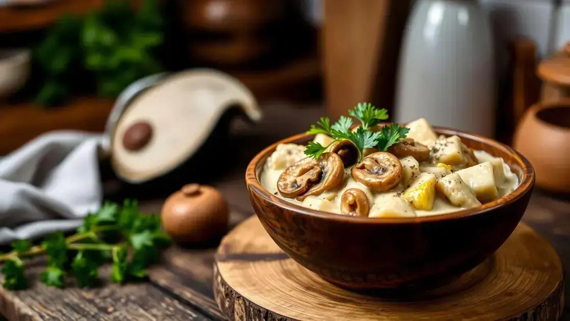 Strogonoff fit de chuchu com cogumelos: cremoso, saudável e pronto em minutos