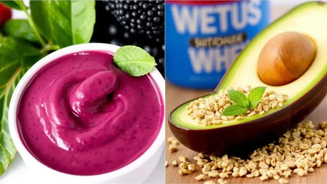 Vitamina de açaí com whey e granola caseira: energia e sabor para o café da manhã