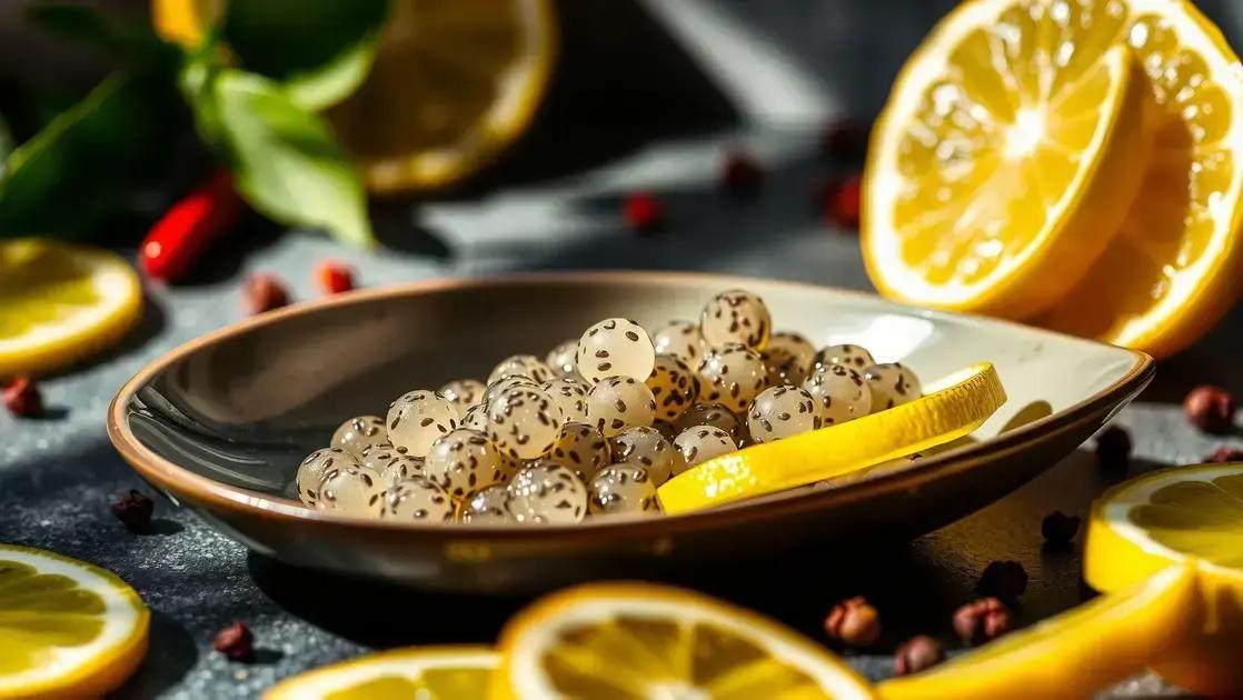 Caviar de chia com limão e pimenta: toque refrescante e saudável para saladas