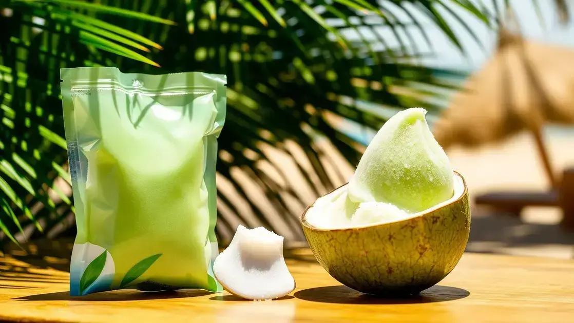 Geladinho de coco verde com whey: refrescante e proteico para o pós-treino