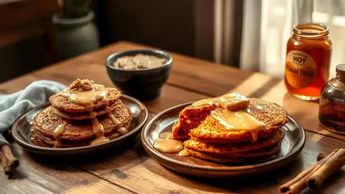 Panquecas de batata-doce com pasta de amendoim: opção saudável para café da manhã delicioso