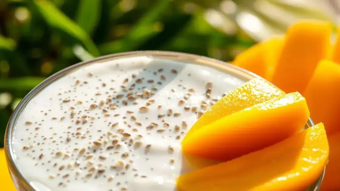Pudim de chia com leite de coco e manga: refrescante, proteico e sem açúcar