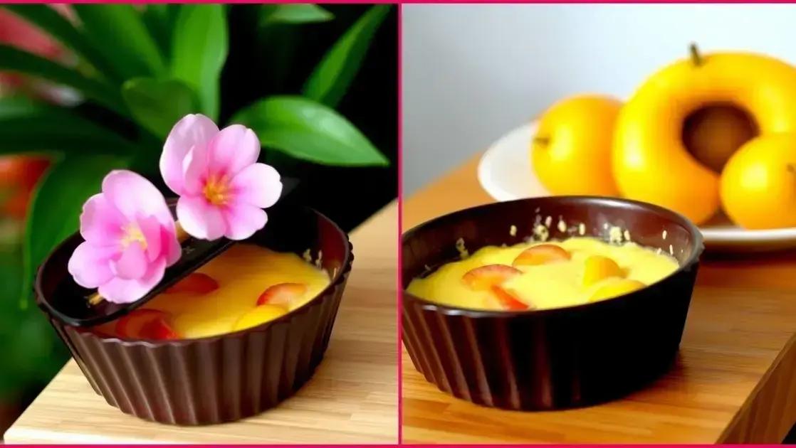 Pudim de sementes de melão com frutas: sobremesa leve e nutritiva para o verão