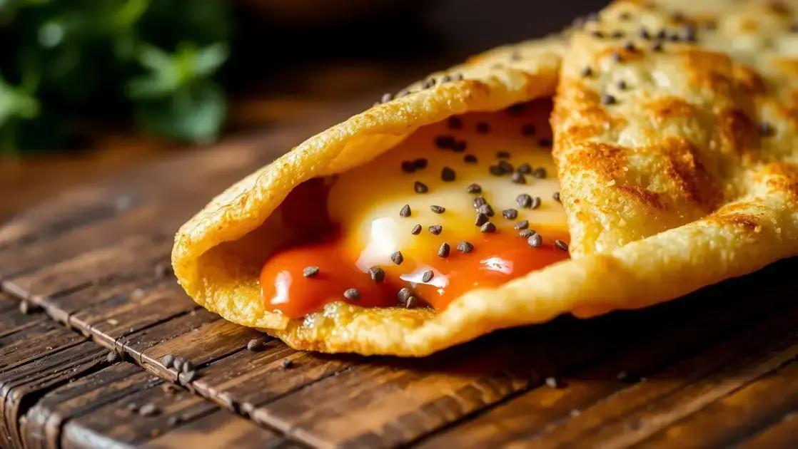 Tapioca recheada com queijo coalho e chia: receita simples e saudável para o café