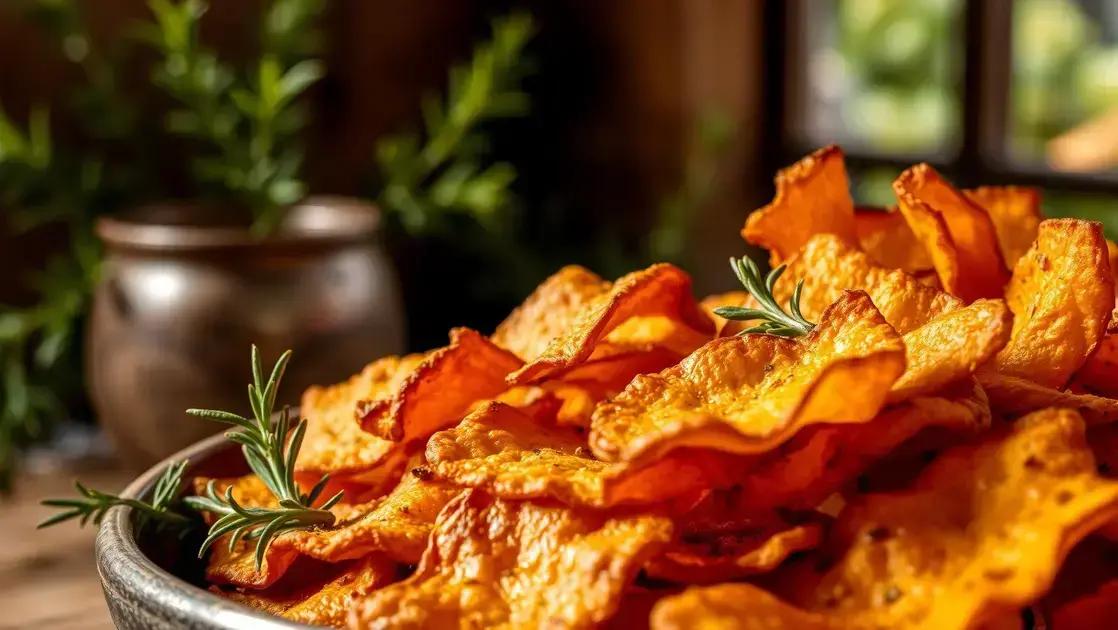Chips de banana-da-terra com alecrim: crocantes, leves e perfeitos para um snack saudável
